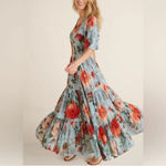 Soft Surroundings  First Blooms Porcelain Rose Floral Maxi Dress  Size Petite XS Photo 1