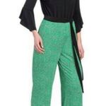 Tiana B . Wide Leg Belted Jumpsuit Black Green White, Size L Photo 5