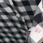 David Brooks Gingham Long Sleeve Button Down Shirt 21” P2P Black Size 14 Photo 3