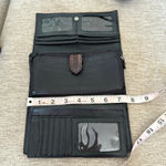 Brighton  BROWN CROC LEATHER FULL WALLET W/HEART/SILVER ADORNMENTS CHECK/CC/BILLS Photo 10
