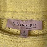 Philosophy Republic Clothing Sweater Womens Small Yellow Turtleneck Ribbed Knit Photo 3