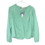 Universal Threads Blouse Green Cotton Bohemian Lace Top Size S Loose Fit Target Photo 1