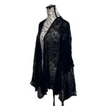 Xhilaration  Black Lace Kimono Cardigan M Goth Whimsy Grunge Y2K Dark Coquette Photo 2