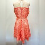 Ryu : ModCloth Melon Lace Sleeveless Illusion Neckline Party Dress w Rhinestones Photo 4
