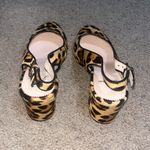 J.Crew Slingback Block Heel Pump Leopard Calf Hair Leather Rich Mohagany 7.5 Photo 2