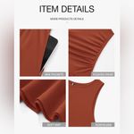 NEW Brick Red Sleeveless Ruched High Waisted Tank Long Flowy Fall Maxi Dress M Size M Photo 4