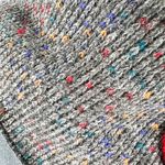 Platania Wool Neck Collar Scarf Gray Orange Red Made in Italy Lagenlook Cottage Photo 4