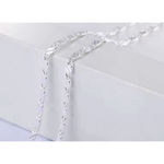 Boutique Flat Mariner Chain Necklace | White Gold Plated‎ Silver Photo 2
