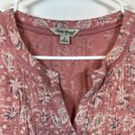 Lucky Brand  V-Neck Pink Blue 3/4 Sleeve Shirt Size Small GUC #6549 Photo 4