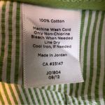 Talbots  Size 20W Green/White Striped Cropped Pants Faux Back Pockets Belt Loops Photo 10