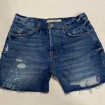 Topshop MINT $60  Moto Distressed Ashley Jean Denim Shorts UK 6 US 2 XS S Photo 0