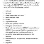 SHIMMER FLORAL LACE AND MESH BRALETTE Purple Size 1X Photo 1