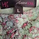 Heart soul New  Mint Green and Pink‎ Floral Sleeveless Dress Size Large Photo 4