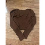 Aerie Waffle Knit Cropped Long Sleeve Size XS Photo 4