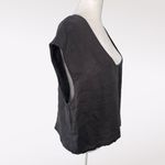 ZARA Linen Blend Scoop Neck Tank Top Sleeveless Raw Hem Size Large Photo 5