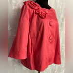Madison Peacoat Short Style Blazer Jacket Watermelon Coral 3/4 Sleeve Sz L NEW Pink Size L Photo 4