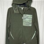 Free Country  Green Micro Fleece Zip Up Jacket Camo Print Satin Pocket Size Small Photo 1