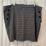 Eloquii  Gray Plaid Skirt Size 22 Photo 0