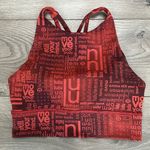 Lululemon Energy High Neck Longline Medium Support Sports Bra Ombre Red Multi 6 Photo 0