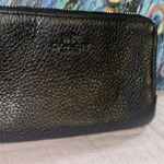 Coach  Black Pebbled Leather Double Zipper Wristlet Photo 2