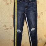 American Eagle  Outfitters Women's High Rise Distressed Jeans Jeggings- Dark Blue Photo 6