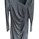 Vince Camuto Vince‎ Camuto Womens Dress Size 12 Long Sleeve Ruched Sparkle Party Cocktail Photo 0