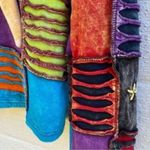 Nepal Colorful Embroidered Patchwork Bohemian Hippie Jacket Blue Size M Photo 10