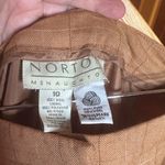 Norton Mcnaughton Vintage  Camel Brown Windowpane Plaid Trouser Pants Size 10 Photo 1