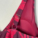 Slim Fit One Piece Tropical Swimwear Size 1X Red Photo 8