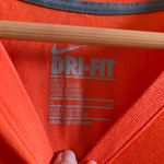Nike SLIM FIT DRI-FIT Orange V-Neck T-Shirt TOP ATHLETIC Womens SIZE XL YOGA RUN Photo 2