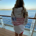 American Flag Patchwork Hoodie Gray Size M Photo 4