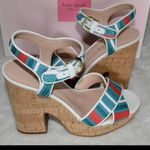 Kate Spade  Grace Striped Raffia Platforms Size 8 1/2 NIB Photo 3