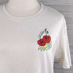 Chemistry Women's Tee Short Sleeve "Sometimes Moody" Cherries Oatmeal/Multi-L Photo 0