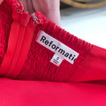 Reformation Edessa Maxi Dress Cherry Red Satin Halter Size 0 Photo 2