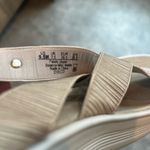 Bzees Disco Beige Strappy Wedge Heels Sandals Stretch Woven Slides Wms 9.5 Silver Photo 4