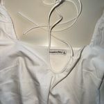 Abercrombie & Fitch White Long Sleeve with Tie Neck Photo 1