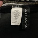 La Blanca Tube Top Halter Black/White  BIKINI STRAPLESS TOP Size 10 EUC #7118 Photo 1