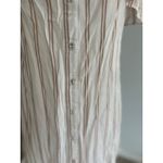 BP ‎ Striped Button Front Ruffle Off Shoulder Mini Dress Casual Cute M Photo 2