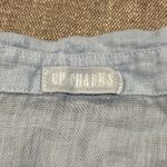 CP Shades  Shirt Womens XS Linen Button Down Ruffle Top Sky Blue Lightweight USA Photo 1