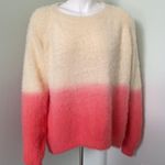 Pink Lily  vibrant heart ombré coral sweater Small Photo 5