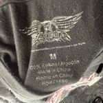 Aerosmith Distressed Graphic Rock Band Tee Womens Shirt Black Size Medium Photo 2