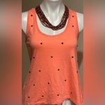 Charlotte Russe Florescent Orange Sleeveless Top with Copper Spike Accents Sz M Photo 1