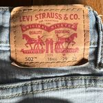 Levi's 502 Tapered Cotton Denim Classic Blue Jeans Size 29x29 Photo 4