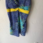 Y2K Yoyo5 Blue Floral Spaghetti Strap Tank Top Size M Funky Retro Going Out Top Size M Photo 2