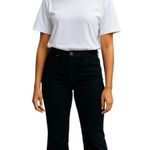 Tractr Women’s High Rise Flare Slim Fit Jeans Black Velvet Size 8 NWT Photo 0