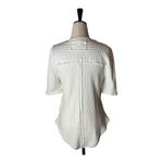 We The Free Free People  Shirt Women Medium Ivory Red Delicious Crew Neck‎ Tee Photo 2