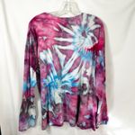 Laura Ashley  Plus Size 3X Top Handmade Tie Dye Long Sleeve Pink Blue Boho‎ 212 Photo 2