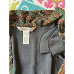 Draper’s & Damon’s Woman’s Cardigan Duster Gorgeous Paisley Print Size: XL Black Photo 5
