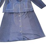 The Petite Concept By Devon Suit Women's 16 Navy Denim Look Union Made USA VTG Blue Size 16P Photo 2