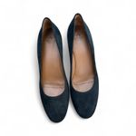 Aquatalia  Black Suede Block Heel Pumps Size 9 Photo 2